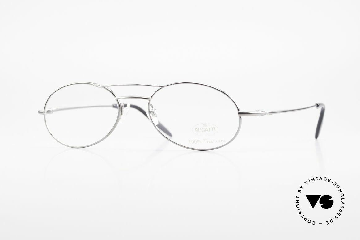 Bugatti 18861 Men's Titanium Eyeglasses, 100% Titanium vintage BUGATTI glasses from 1998, Made for Men
