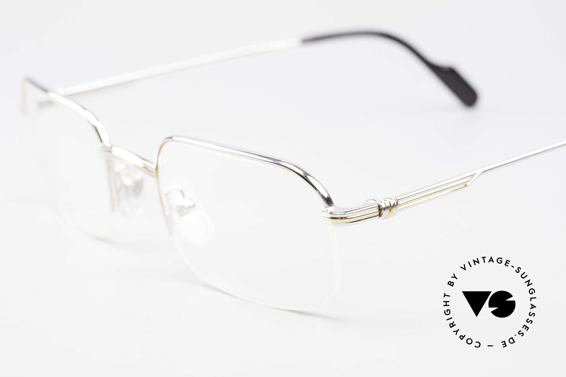 Glasses Cartier Broadway Semi Rimless Platinum Frame
