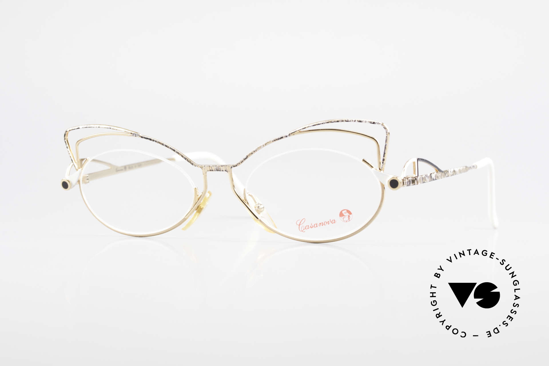 Casanova LC2 Enchanting Ladies Eyeglasses, glamorous CASANOVA eyeglasses from around 1985, Made for Women