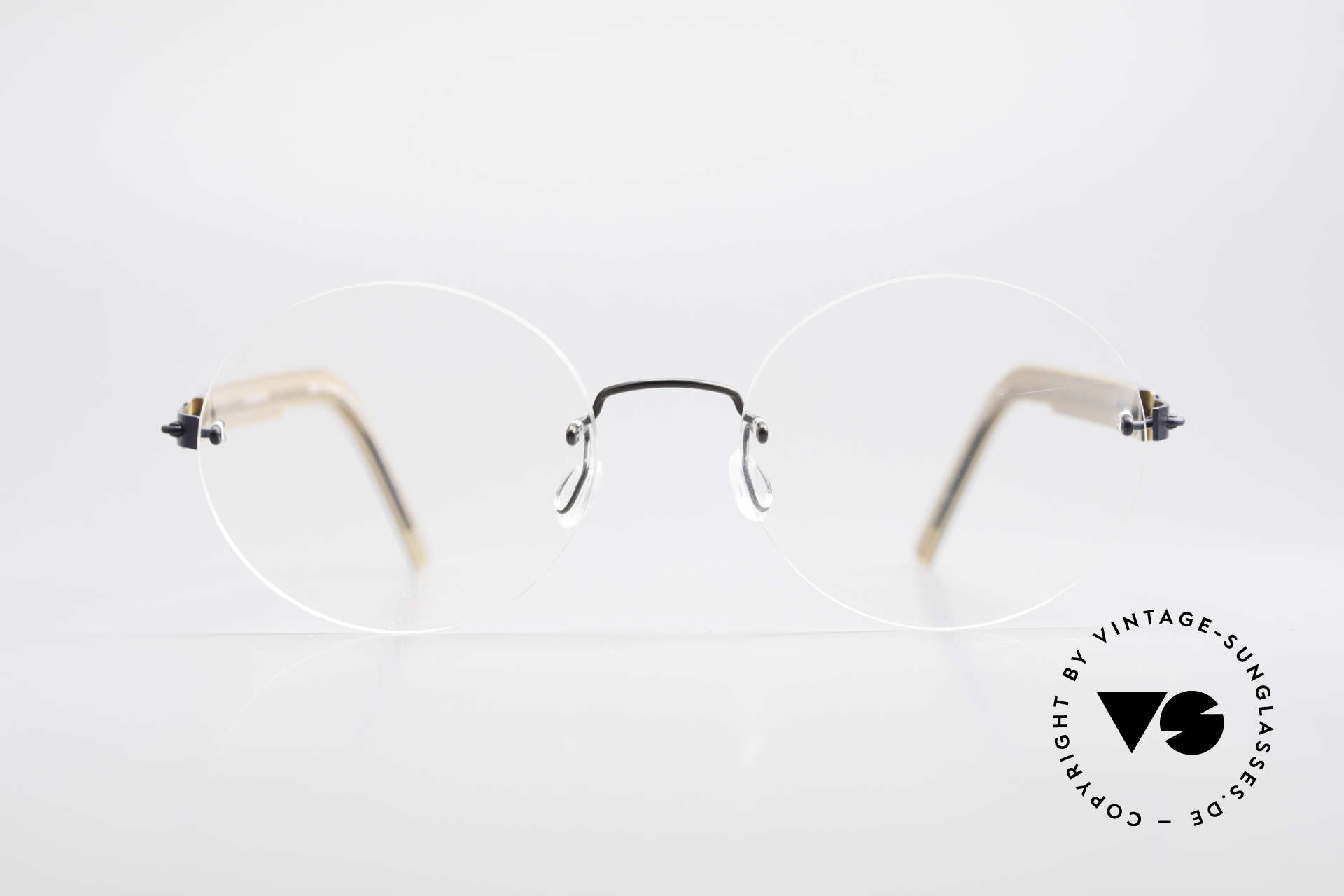 Glasses Lindberg 2111 Strip Titan Rimless Titanium Frame Round