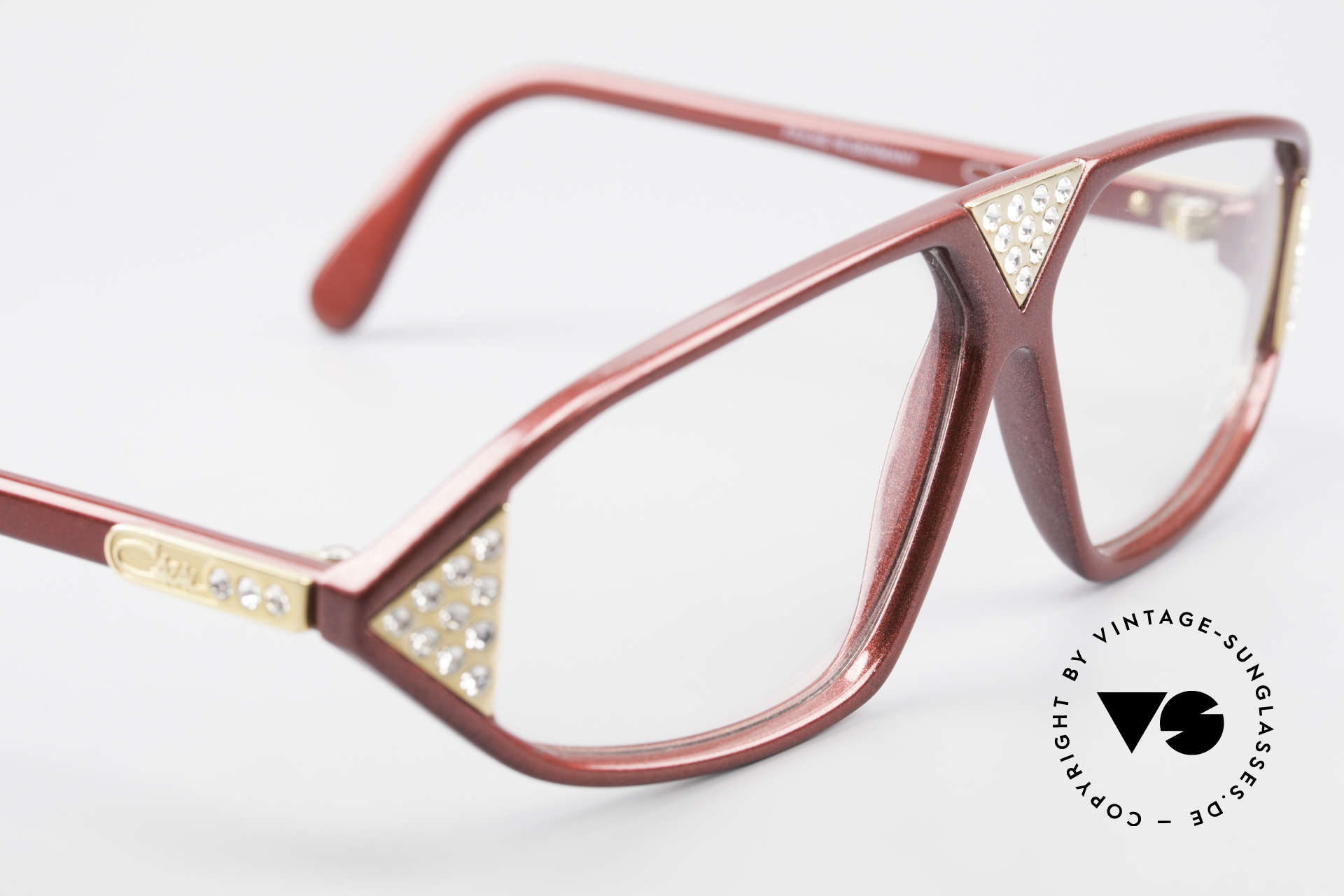 Glasses Cazal 199 80's Rhinestone Eyeglasses