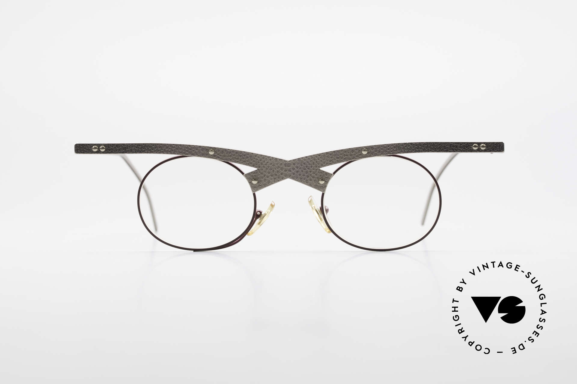 Glasses Theo Belgium Hie 3R Crazy Vintage Eyeglasses 90's