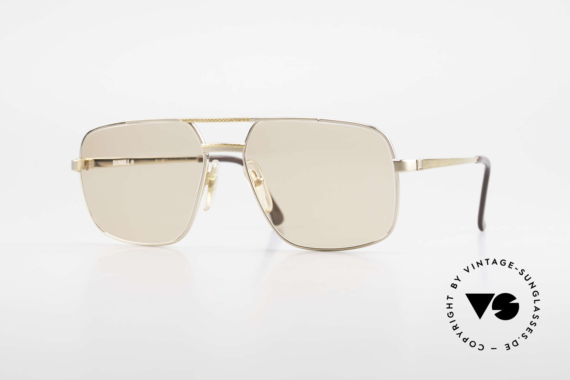 Dunhill 6068 Gold Plated Frame Changeable, LUXURY vintage sunglasses by A. DUNHILL from 1987, Made for Men