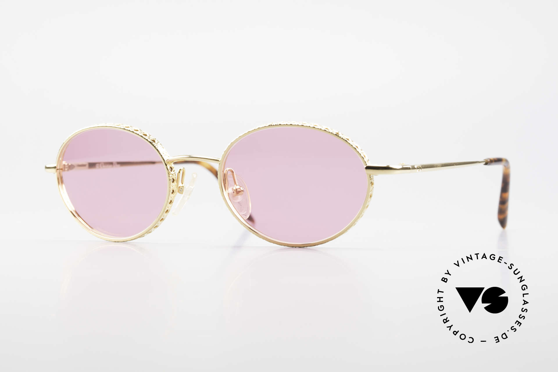 Sunglasses Christian Dior Edith Oval Vintage Frame GoldPlated