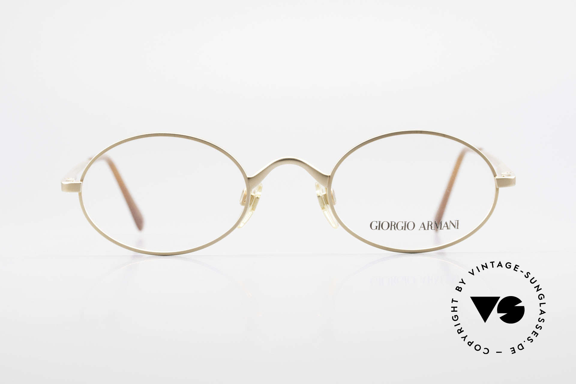 giorgio armani wire framed round glasses