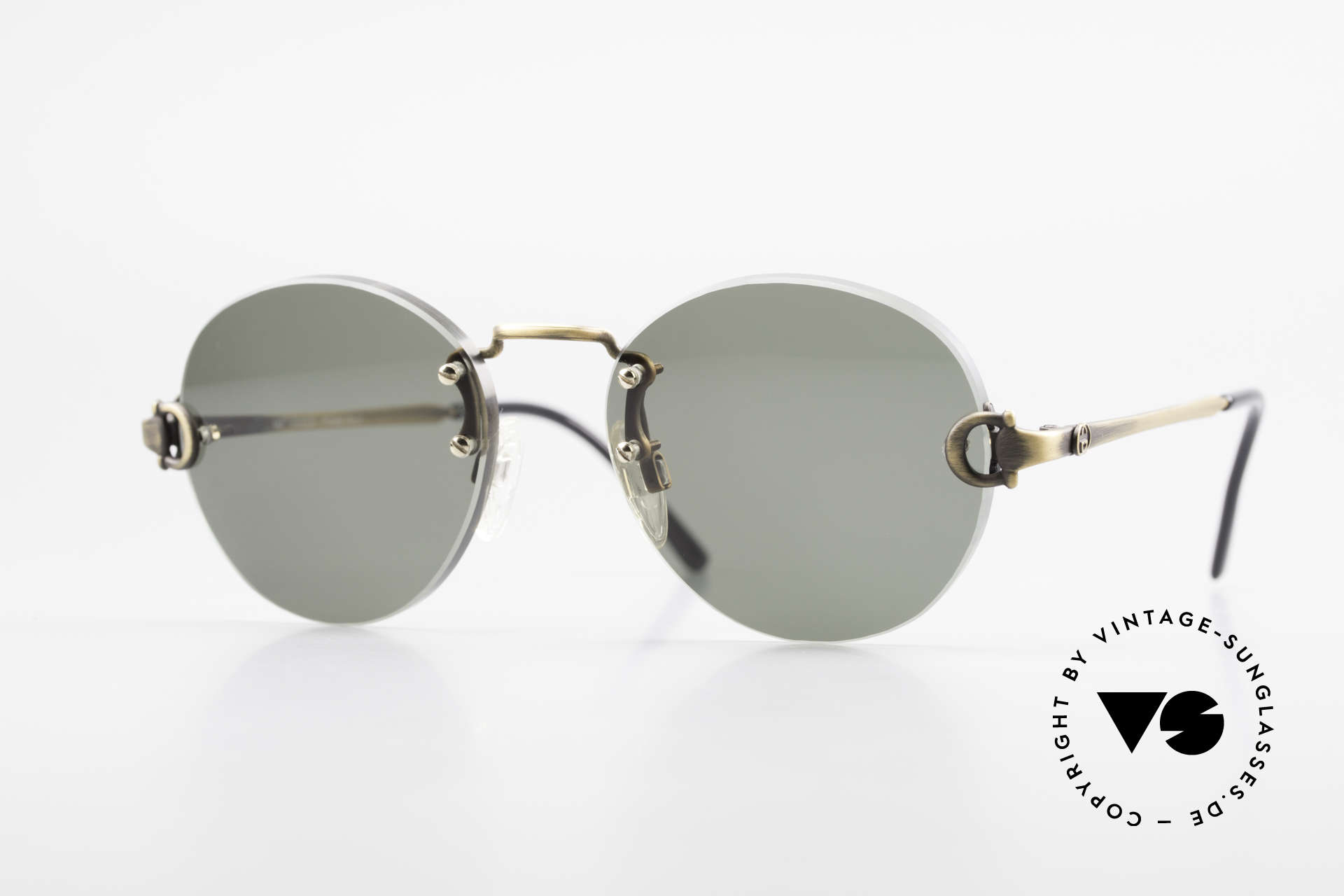 gucci round rimless sunglasses