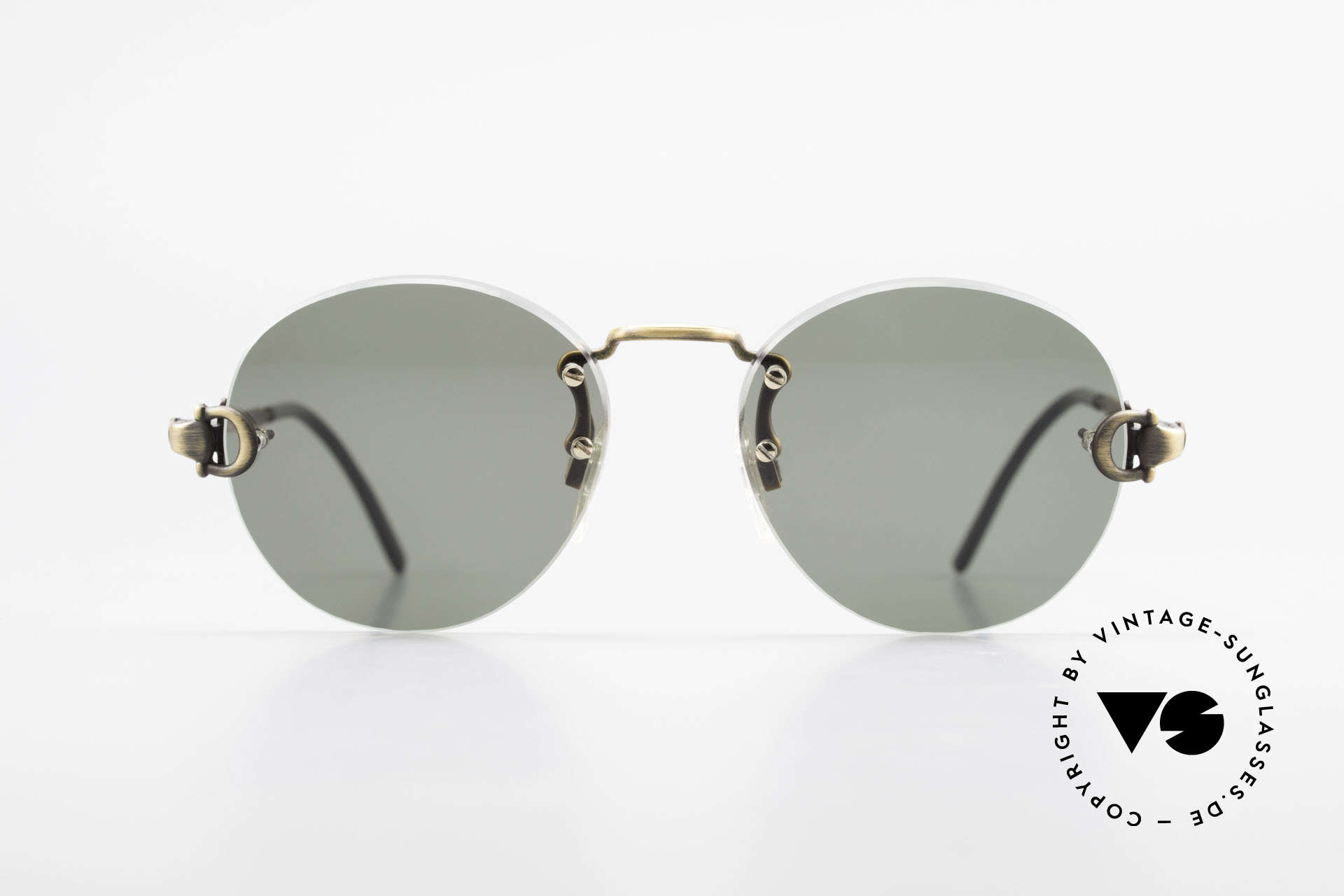 gucci round rimless sunglasses