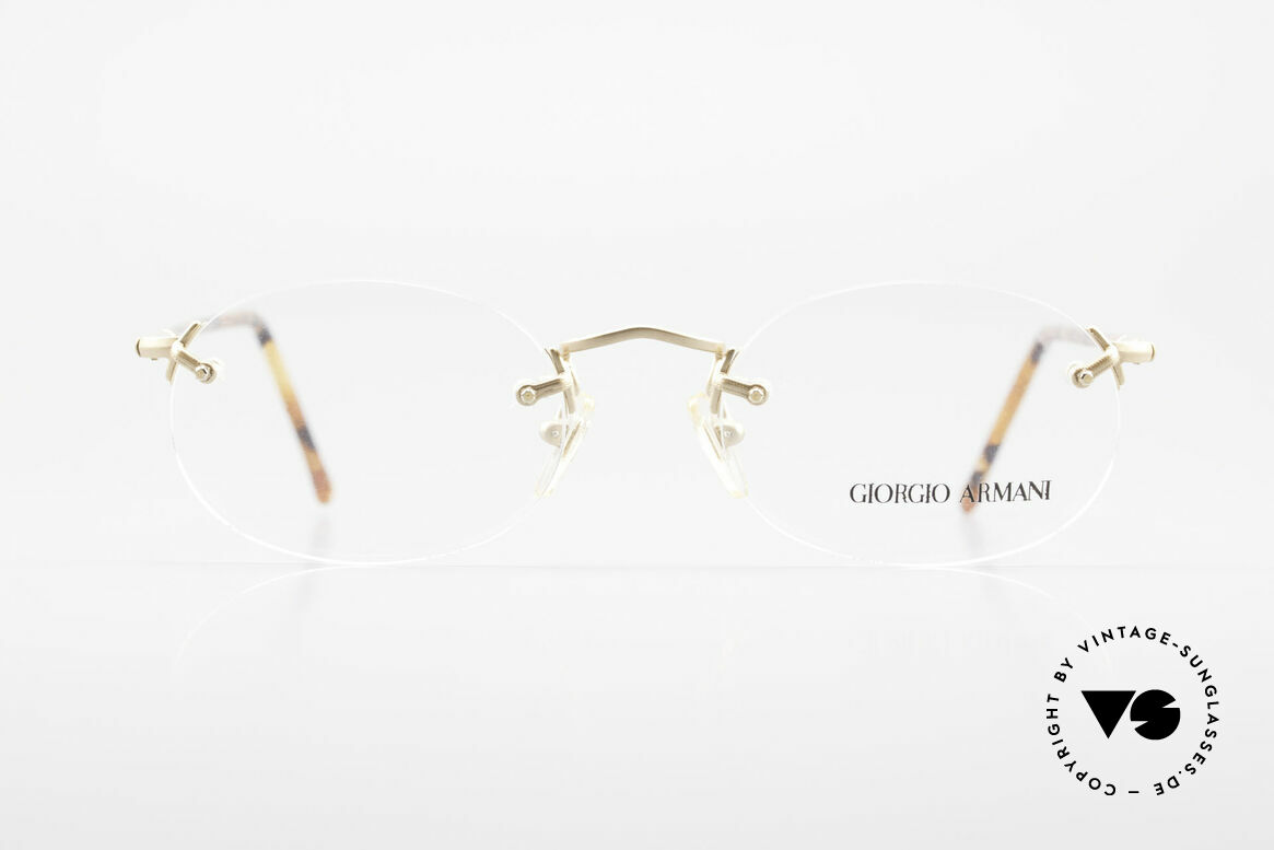 giorgio armani rimless glasses
