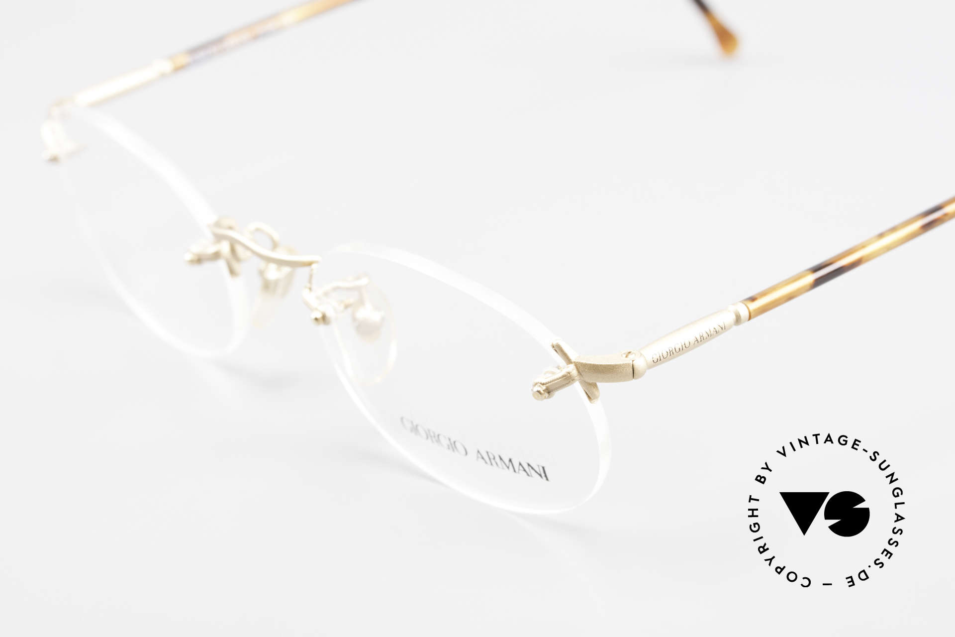 giorgio armani rimless glasses