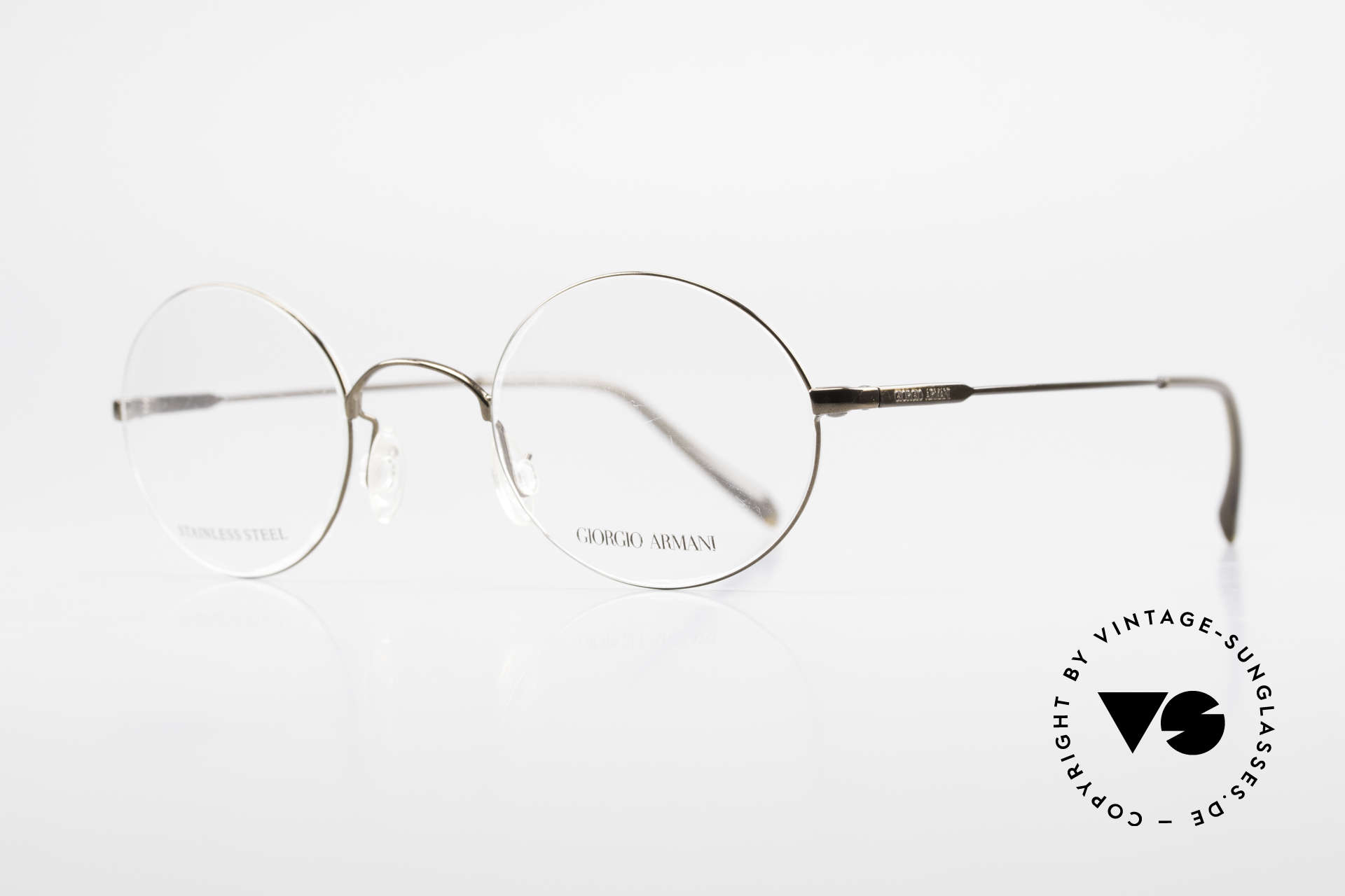 Giorgio armani wire framed round glasses hot sale