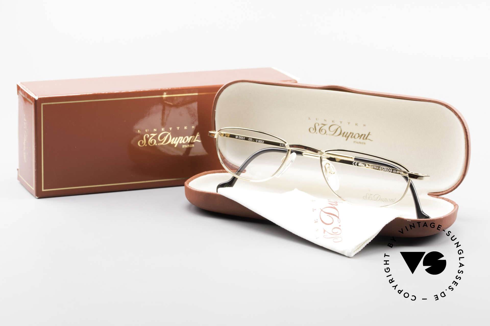 Glasses S.T. Dupont D051 Luxury Reading Eyeglasses 23KT