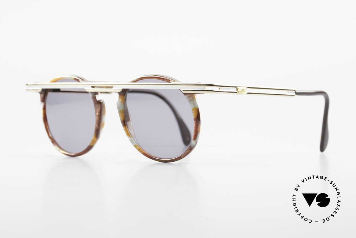 Cazal 648 Cari Zalloni Round Shades 90s, extroverted frame construction with unique coloring, Made for Men and Women