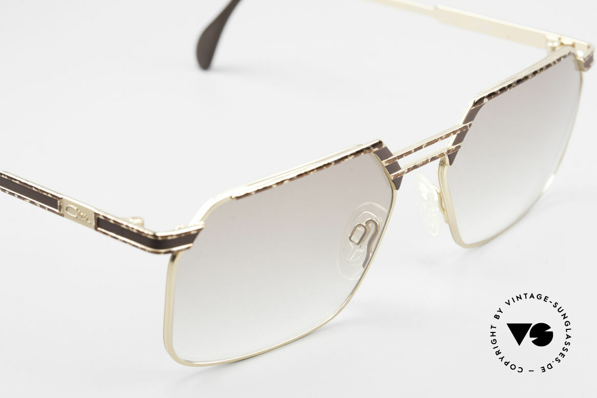 Cazal 760 90's Vintage Men's Sunglasses, unworn, light-brown tinted lenses, L size 59-17, Made for Men