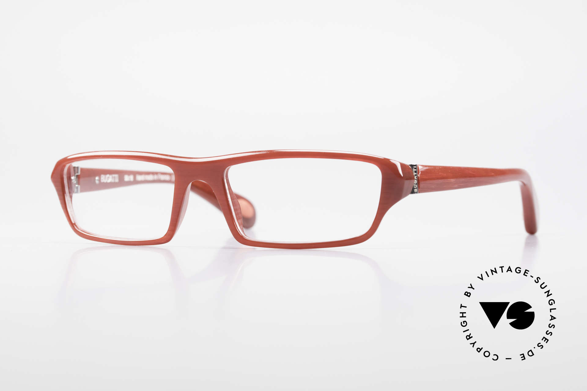 Bugatti 470 Dark Red Designer Eyeglasses, classic high-tech eyeglass-frame by BUGATTI, Made for Men