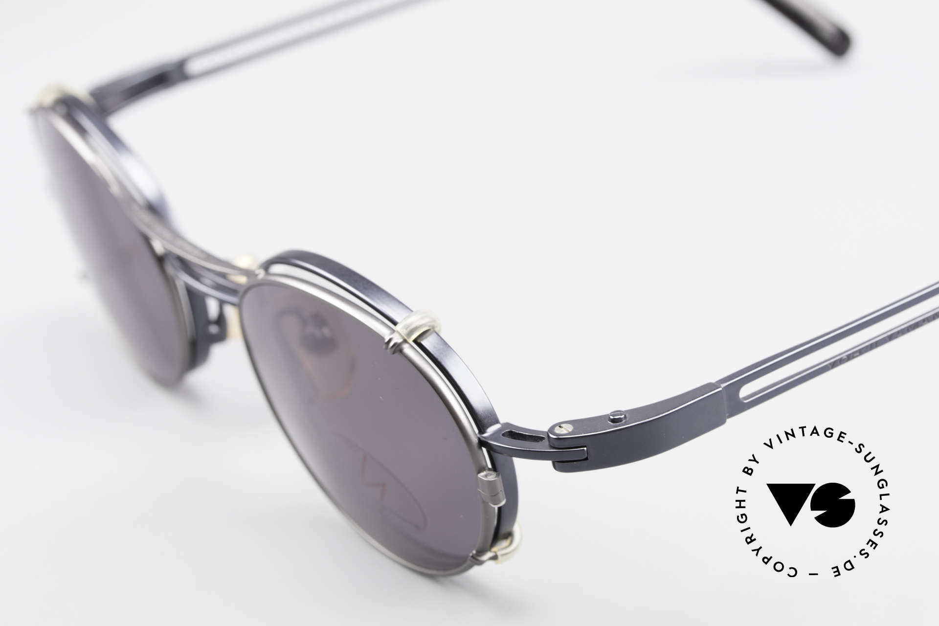 Sunglasses Yohji Yamamoto 516106 Oval Clip On Frame Blue Metal