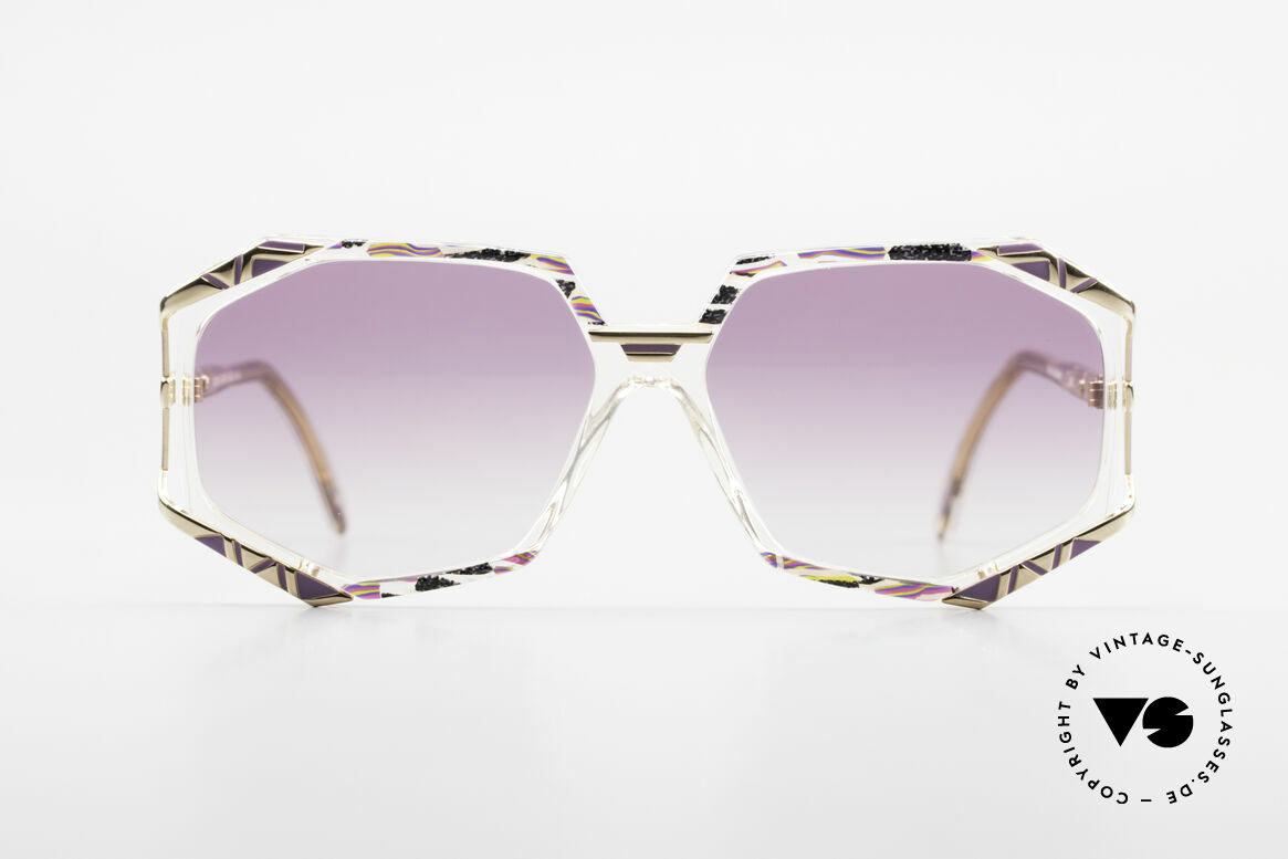 Cazal 355 Extraordinary 90's Cazal Frame, distinctive combination of colors, shape and materials, Made for Women