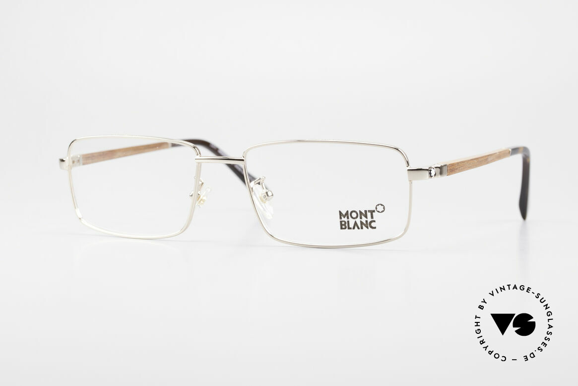 Montblanc MB389 Gold-Plated Wood Glasses Men, Mont Blanc wood glasses, 389, col. 028 in size 55/17, Made for Men