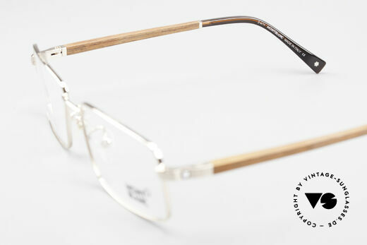 Montblanc MB389 Gold-Plated Wood Glasses Men, Size: medium, Made for Men