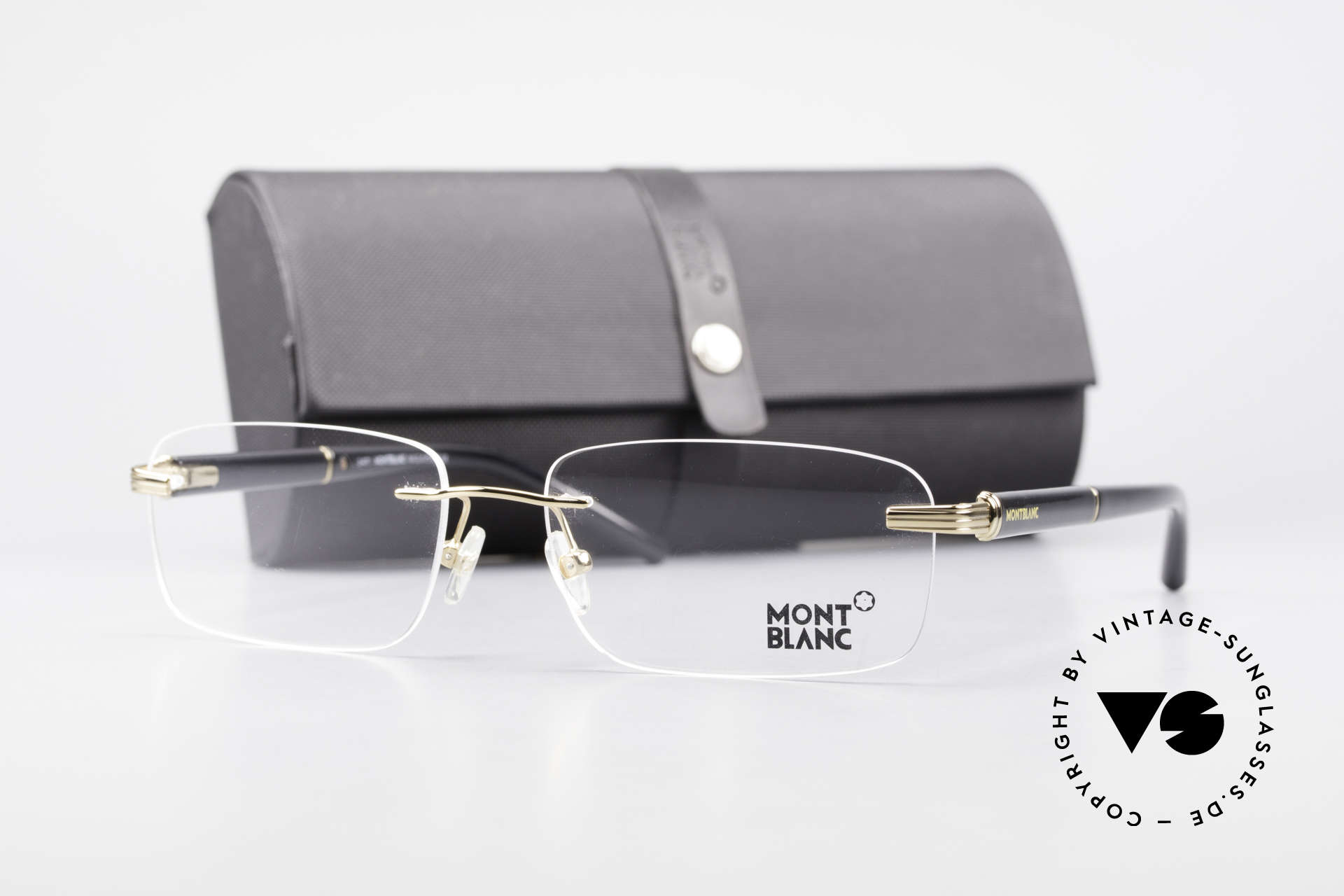 Glasses Montblanc Mb337 Rimless Eyeglasses Gold Plated