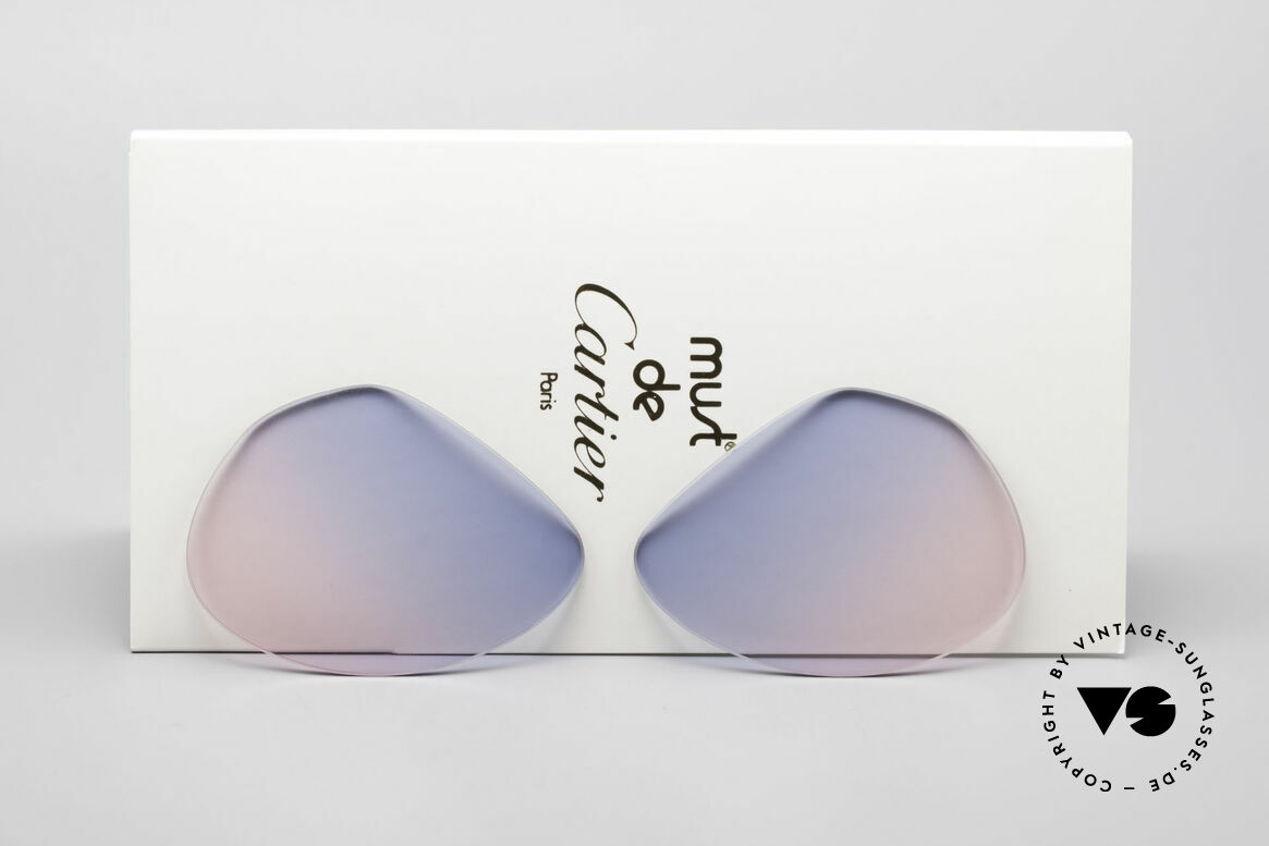 Sunglasses Cartier Vendome Lenses M Sun Lenses Blue Pink Gradient