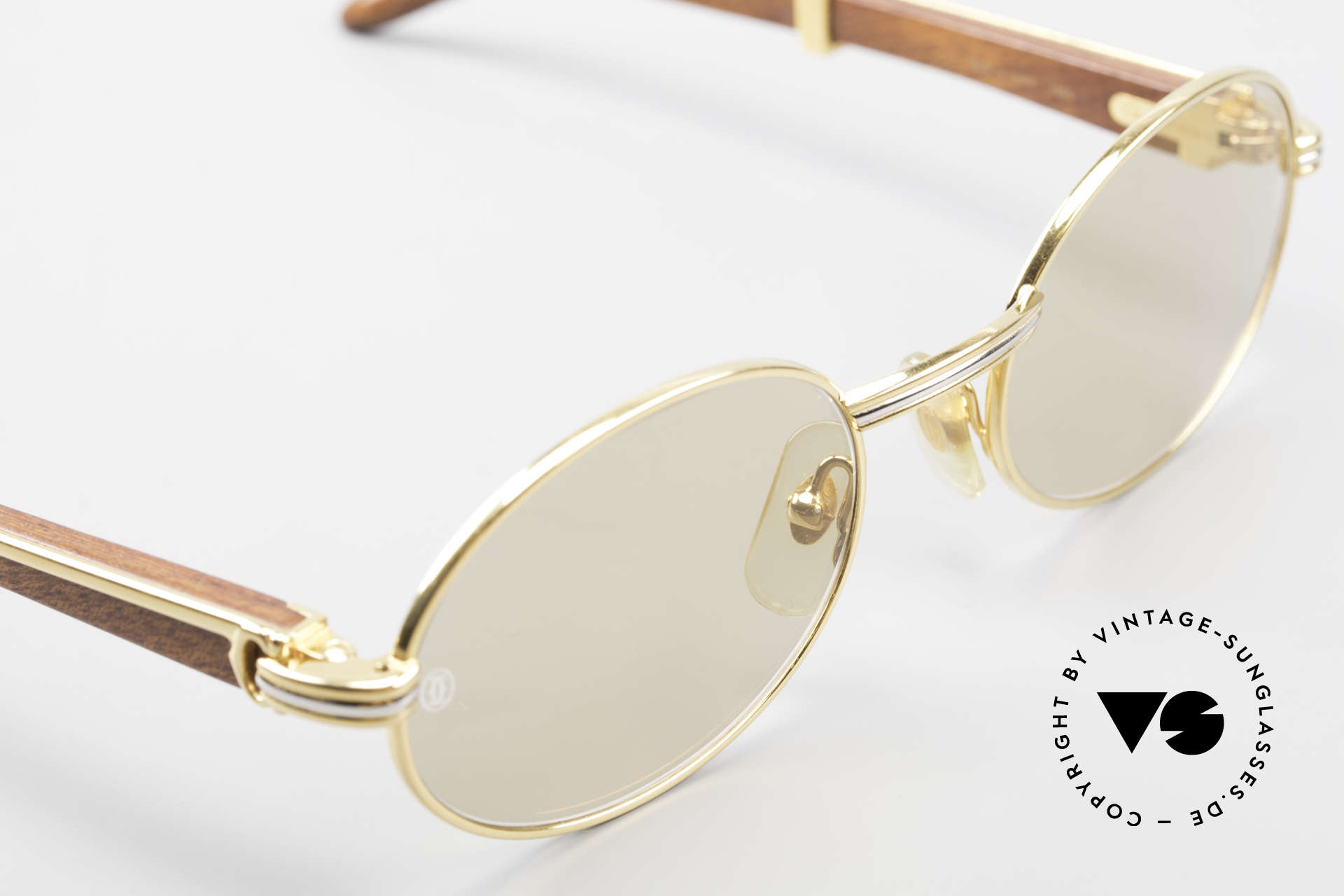 Sunglasses Cartier Giverny Rare Oval Wood Sunglasses Vintage Sunglasses