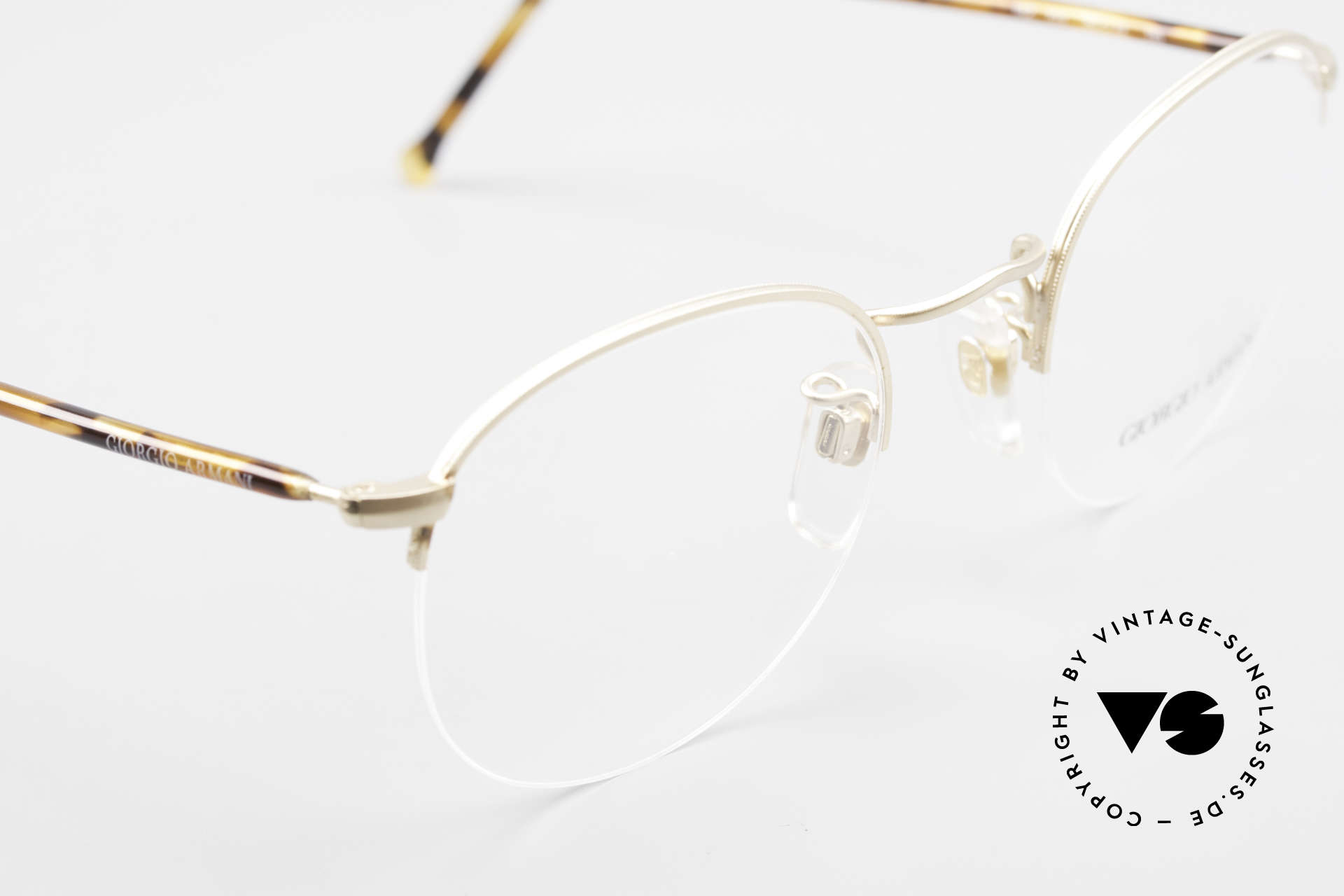 giorgio armani rimless glasses