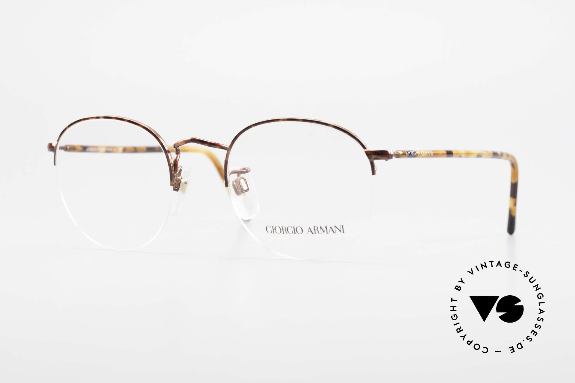Giorgio Armani 142 Rimless Panto Glasses Small, timeless GIORGIO ARMANI vintage designer glasses, Made for Men and Women