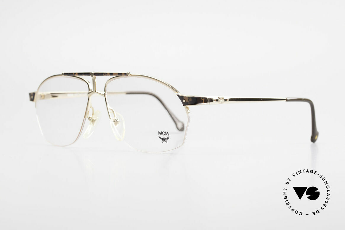 Glasses MCM München 10 Gold Plated Frame Root Wood