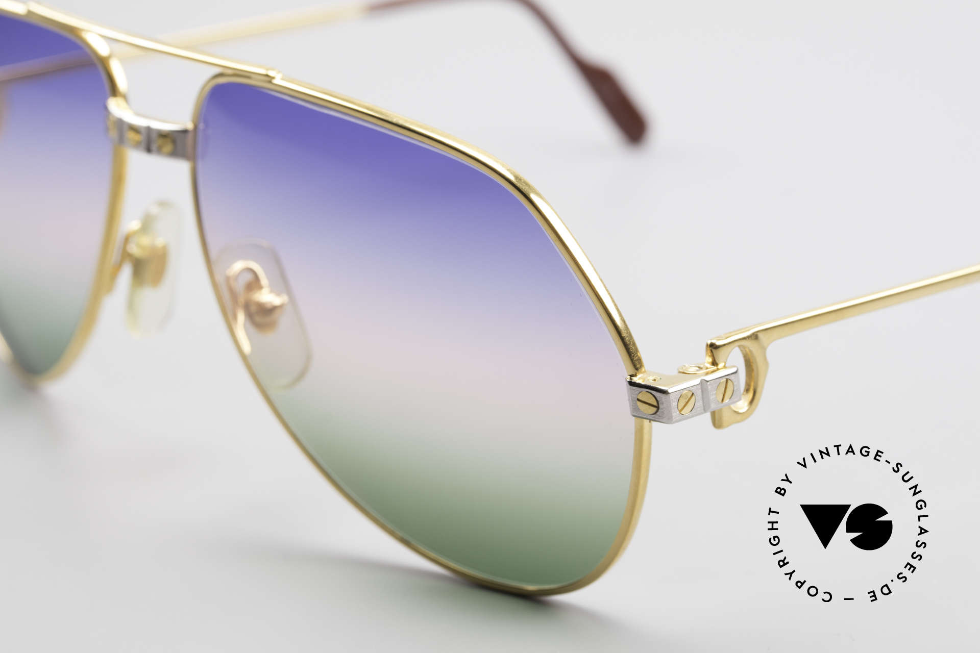 Sunglasses Cartier Vendome Santos M Rare Luxury Aviator Shades