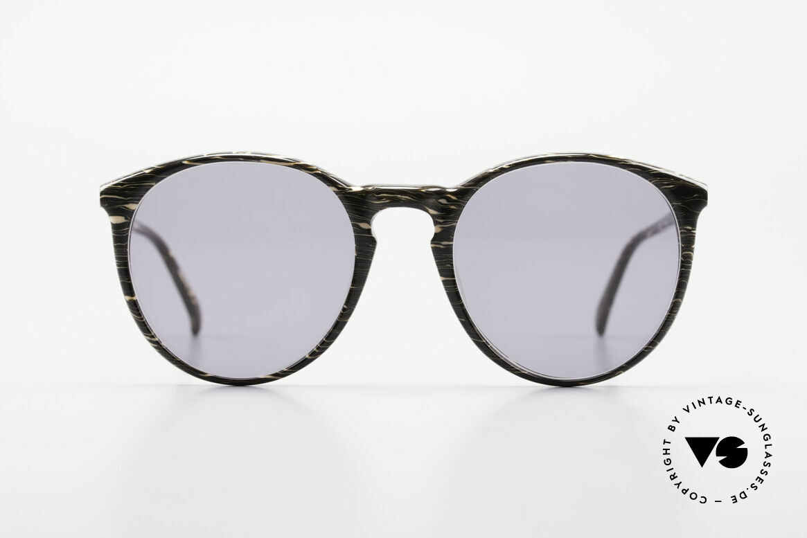 Alain Mikli 901 / 429 Brown Marbled Panto Frame, classic 'panto'-design with solid gray sun lenses, Made for Men and Women