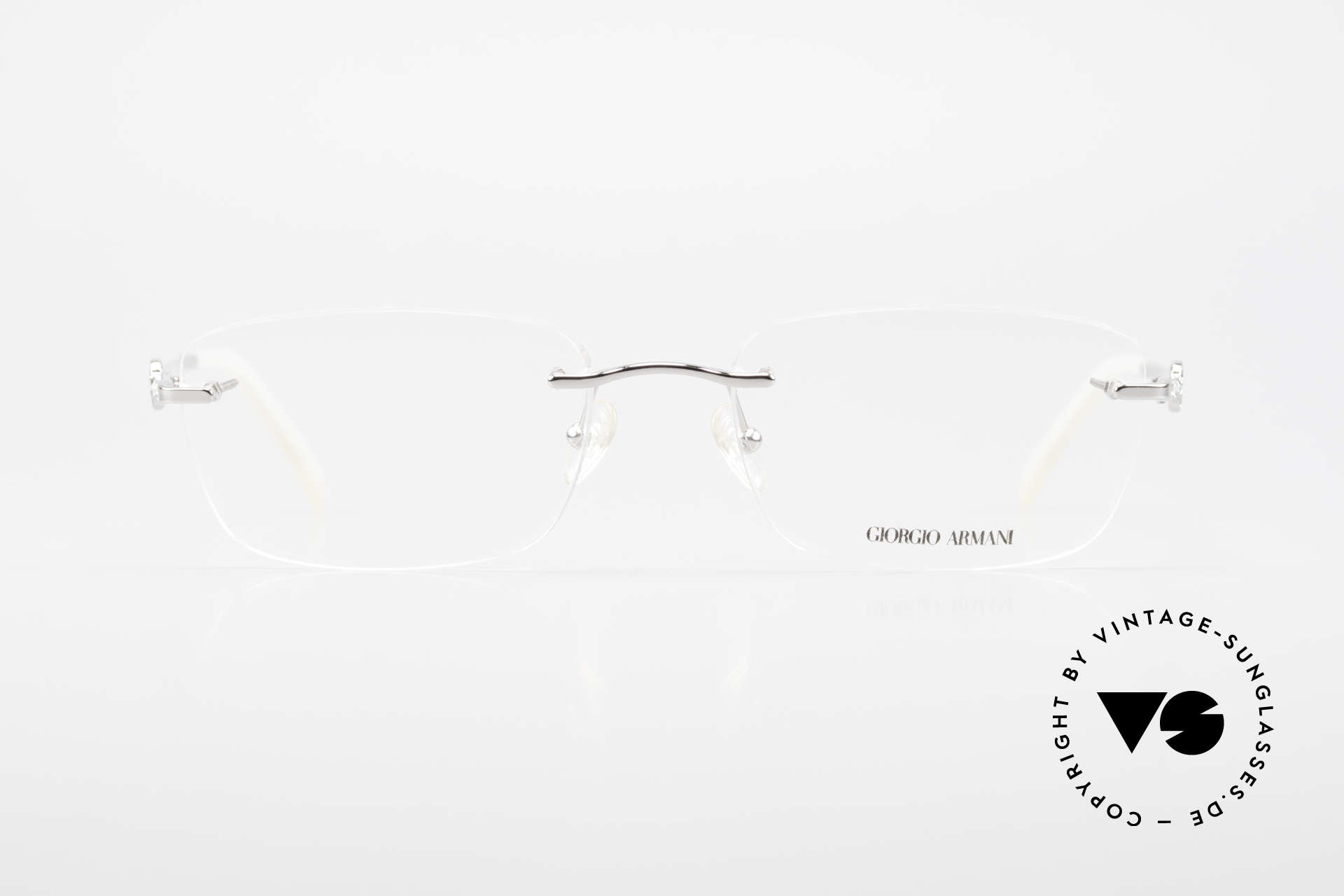 armani rimless eyeglasses