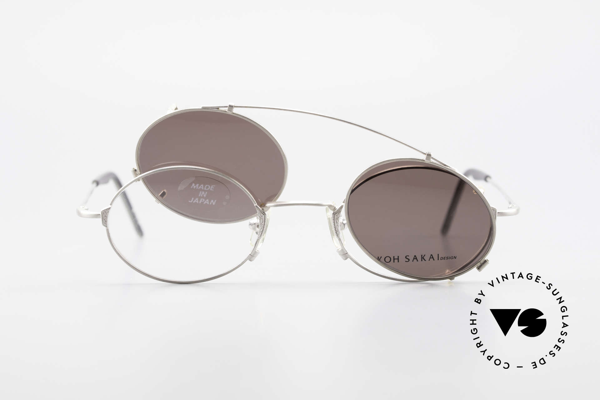 Koh Sakai KS9711 Small Oval Glasses Clip On, unworn, NOS (like all our old L.A.+ Sabae eyeglasses), Made for Men and Women