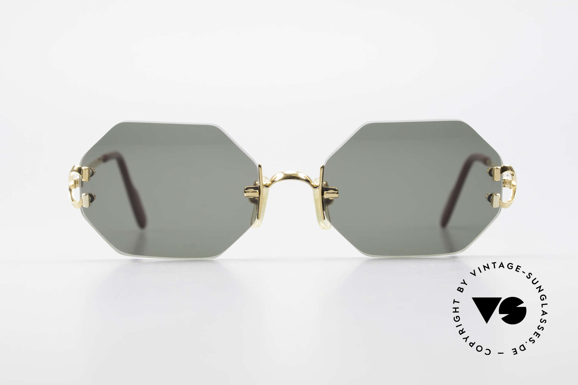 Sunglasses Cartier Rimless Octag M Octagonal Luxury Sunglasses Vintage Sunglasses