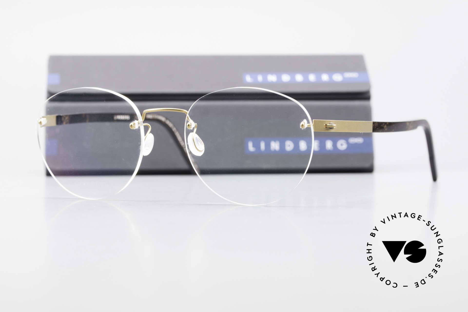 Glasses Lindberg 2110 Spirit Titan Round Rimless Titanium Frame