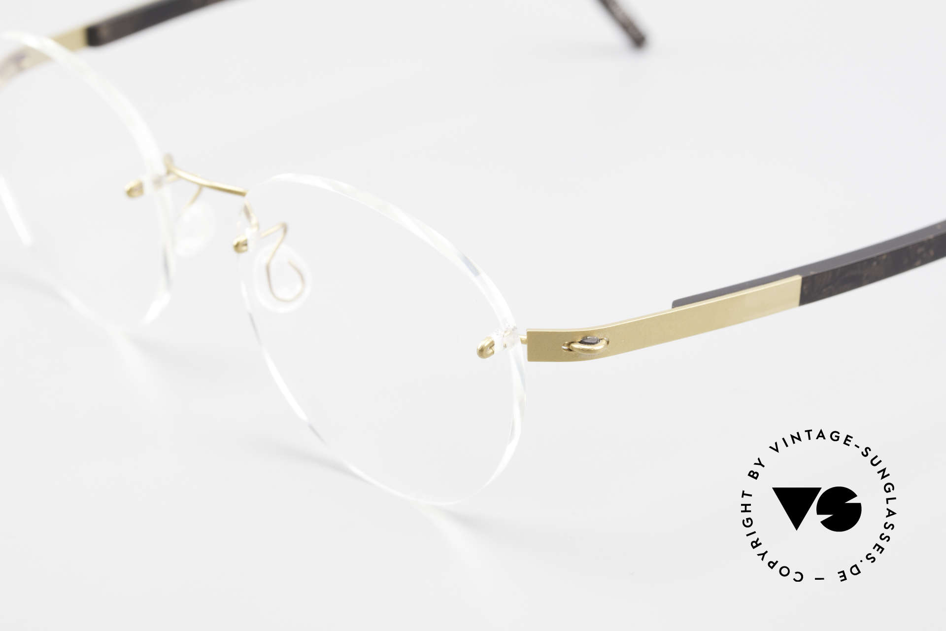 Glasses Lindberg 2110 Spirit Titan Round Rimless Titanium Frame