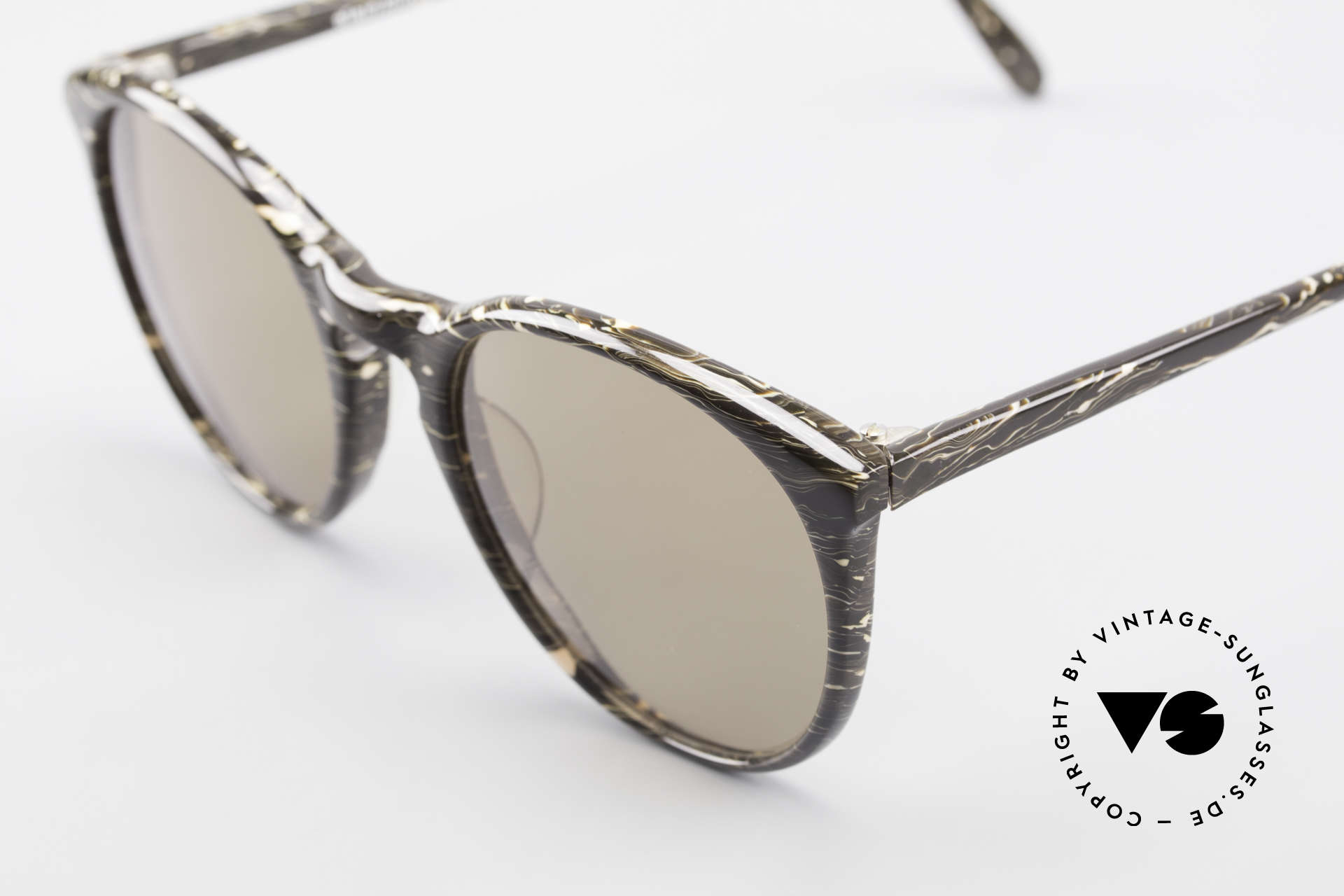 Alain Mikli 901 / 429 Brown Marbled Panto Shades, handmade quality and 121mm width = SMALL size, Made for Men and Women
