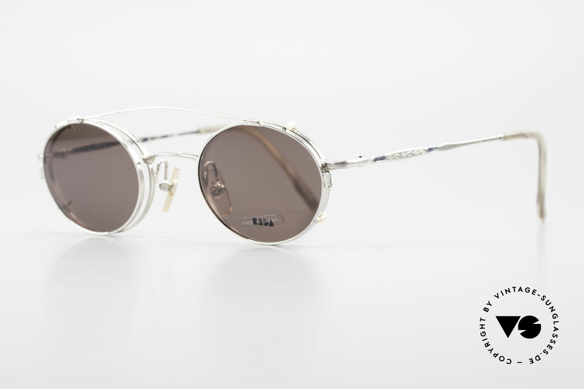 Bada BL1581 90's Eyeglasses With Clip On, made in the same factory like Oliver Peoples & Eyevan, Made for Men and Women