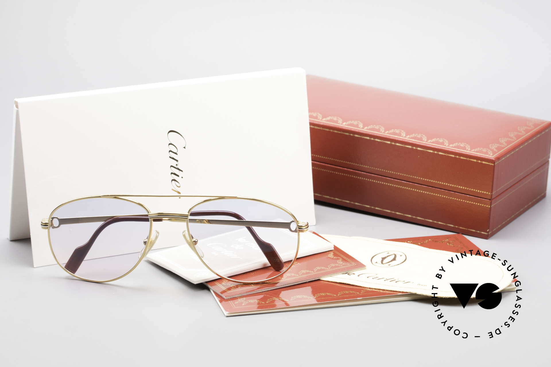 Sunglasses Cartier Driver Baby Blue Pink Gradient Lenses