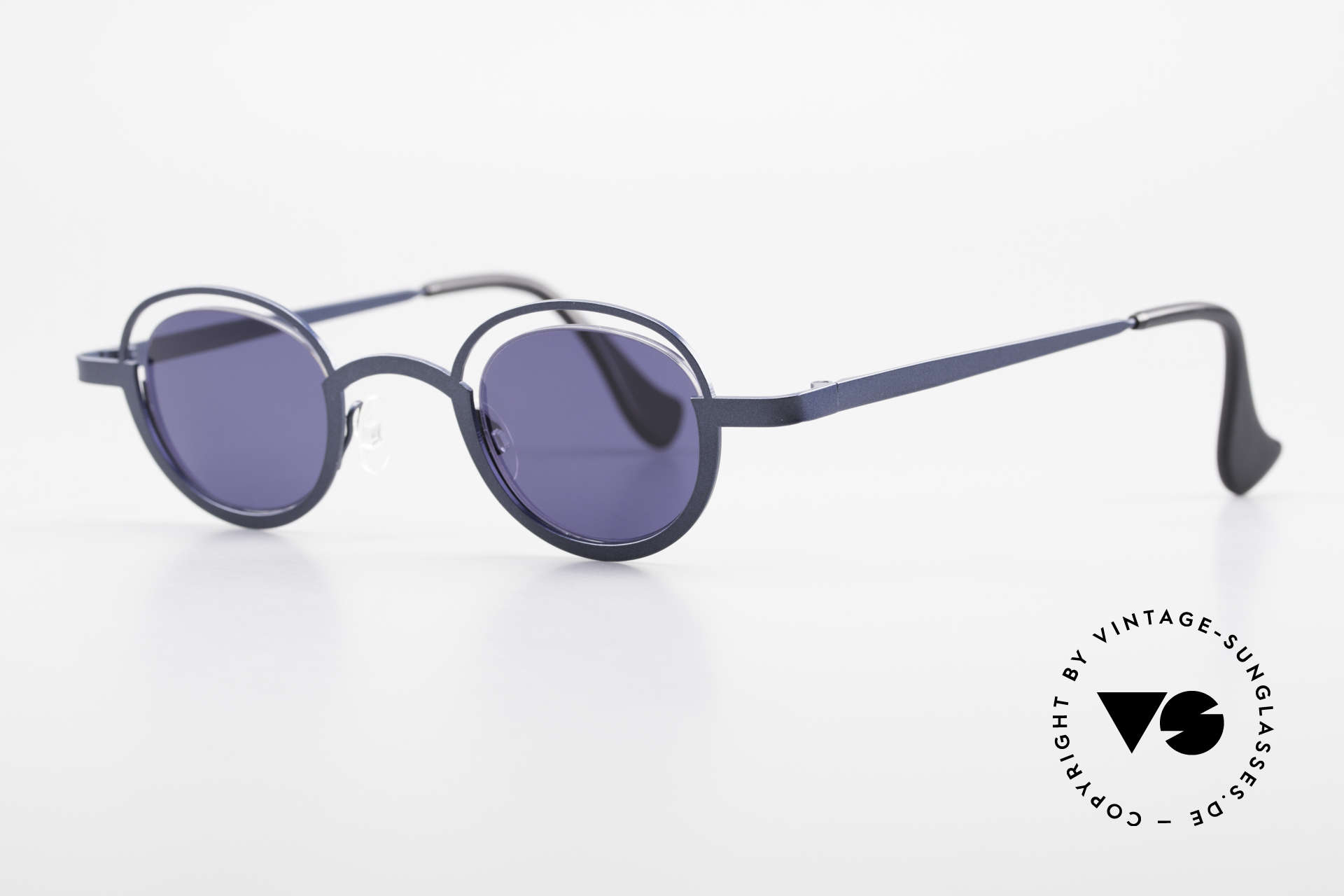 Theo Belgium Dozy Slim Crazy 90's Unisex Sunglasses, lenses are fixed with a nylor thread (truly unique!), Made for Men and Women