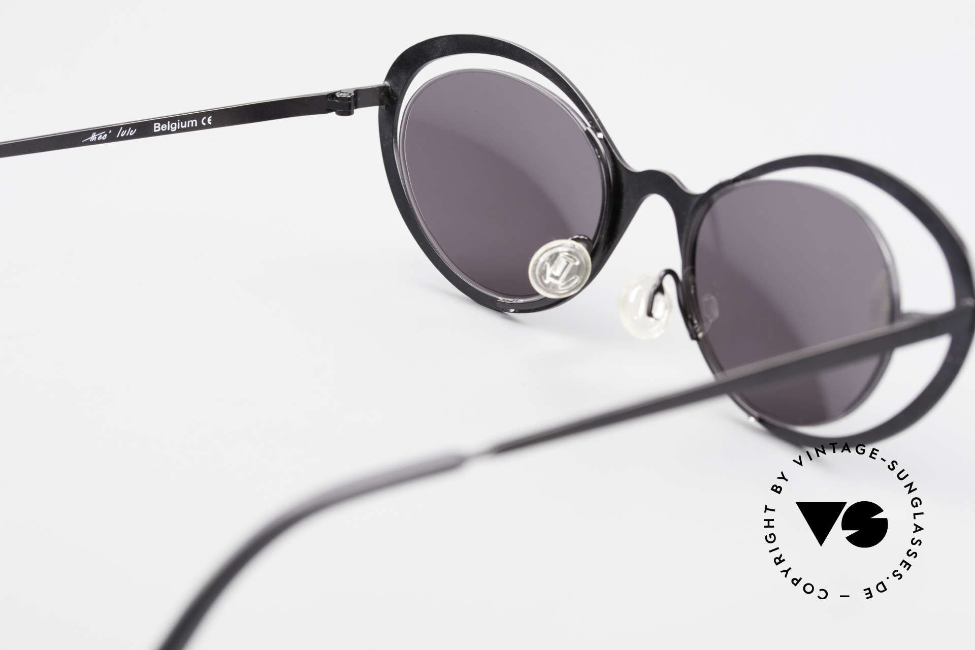 Theo Belgium LuLu Rimless Cateye Sunglasses 90s, NO RETRO frame; but a rare 20 years old ORIGINAL, Made for Women