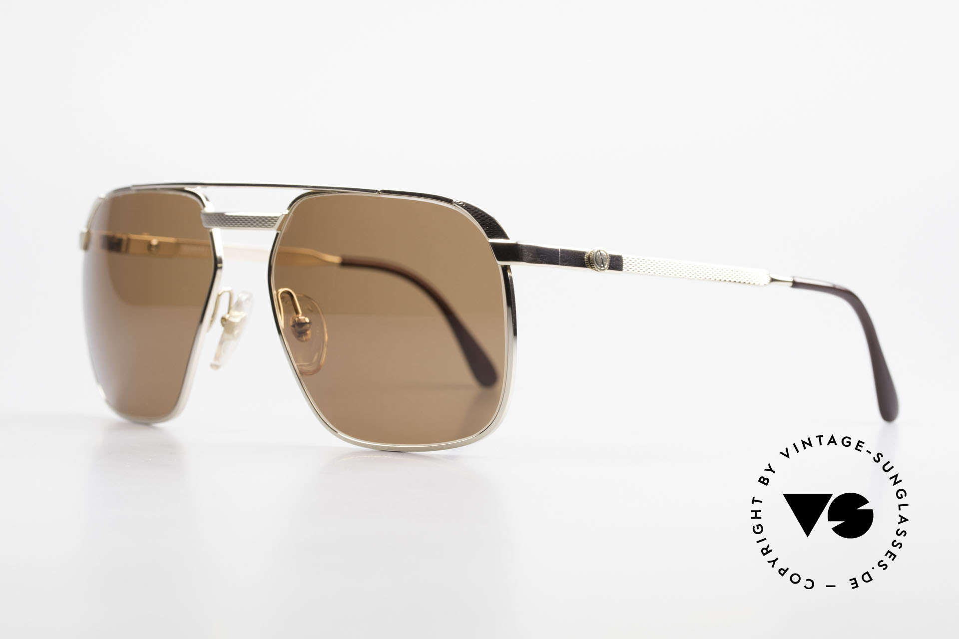 Dunhill 6011 Gold Plated Sunglasses 80's, costly, GOLD-PLATED frame in MEDIUM size 59-17, 130, Made for Men