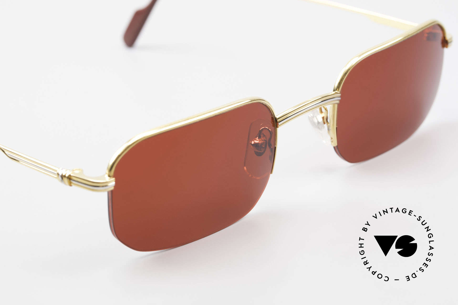 Sunglasses Cartier Broadway Semi Rimless Sunglasses 3D Red