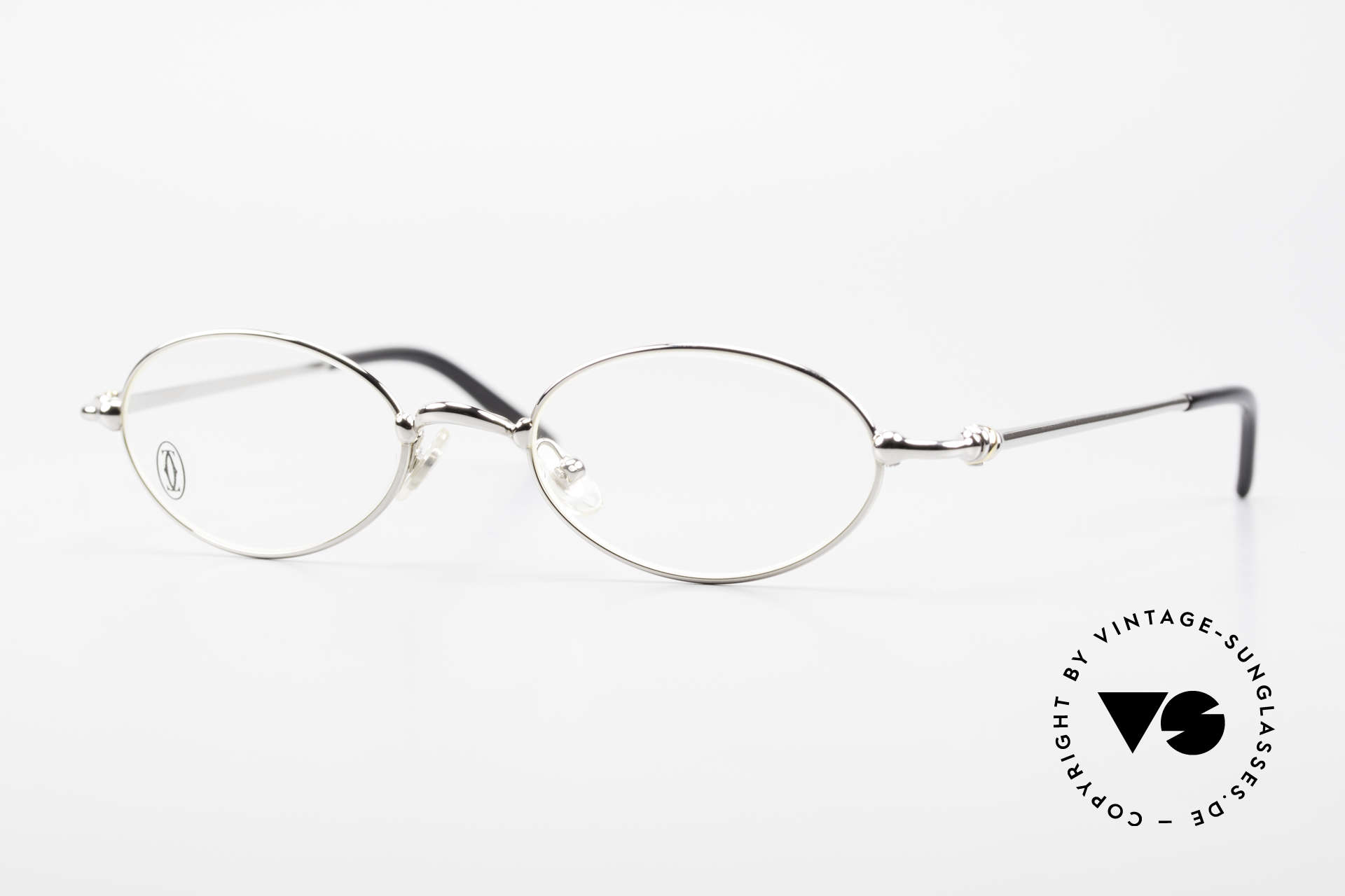 Glasses Cartier Mizar Oval Frame Luxury Platinum