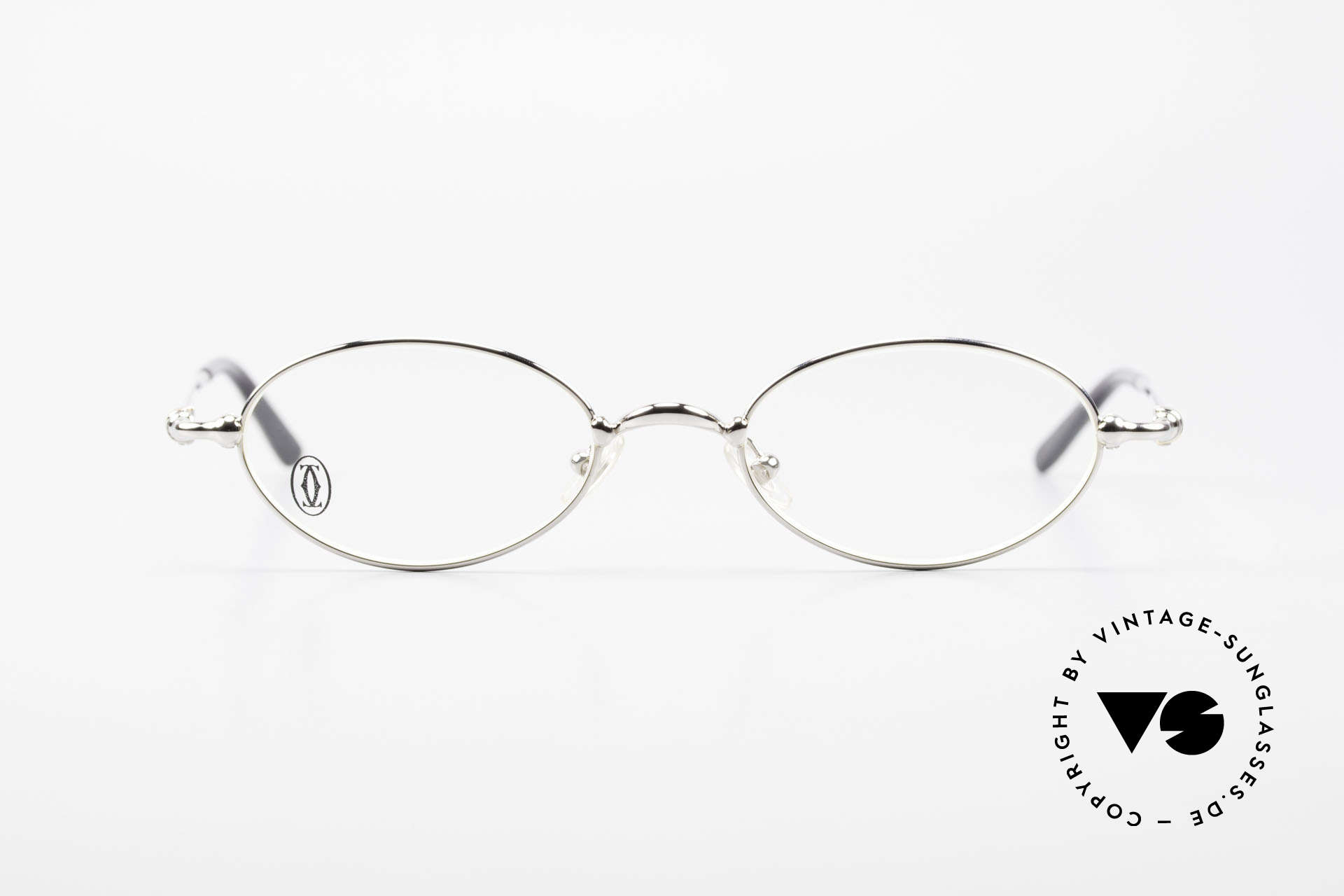 Cartier Mizar Oval Frame Luxury Platinum, unisex model of the 'THIN RIM' Collection by Cartier, Made for Men and Women
