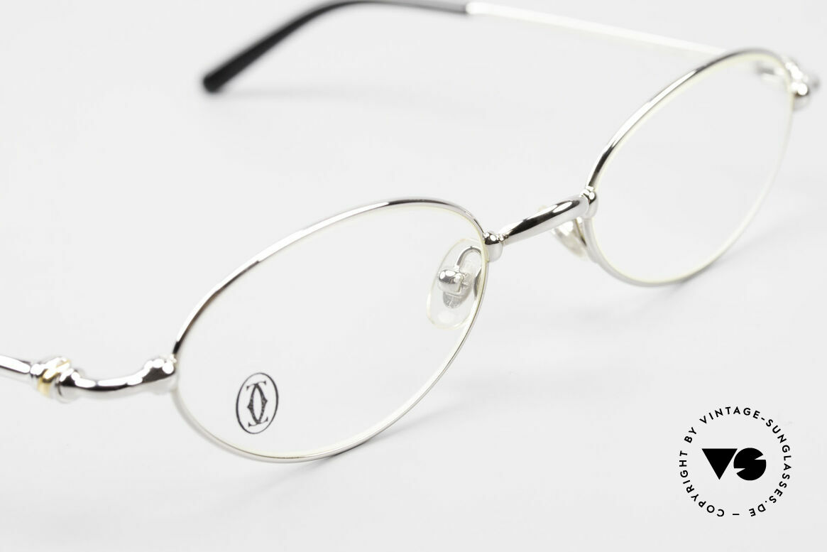 Cartier Mizar Oval Frame Luxury Platinum, NO retro eyeglasses; an old original from app. 1999!, Made for Men and Women
