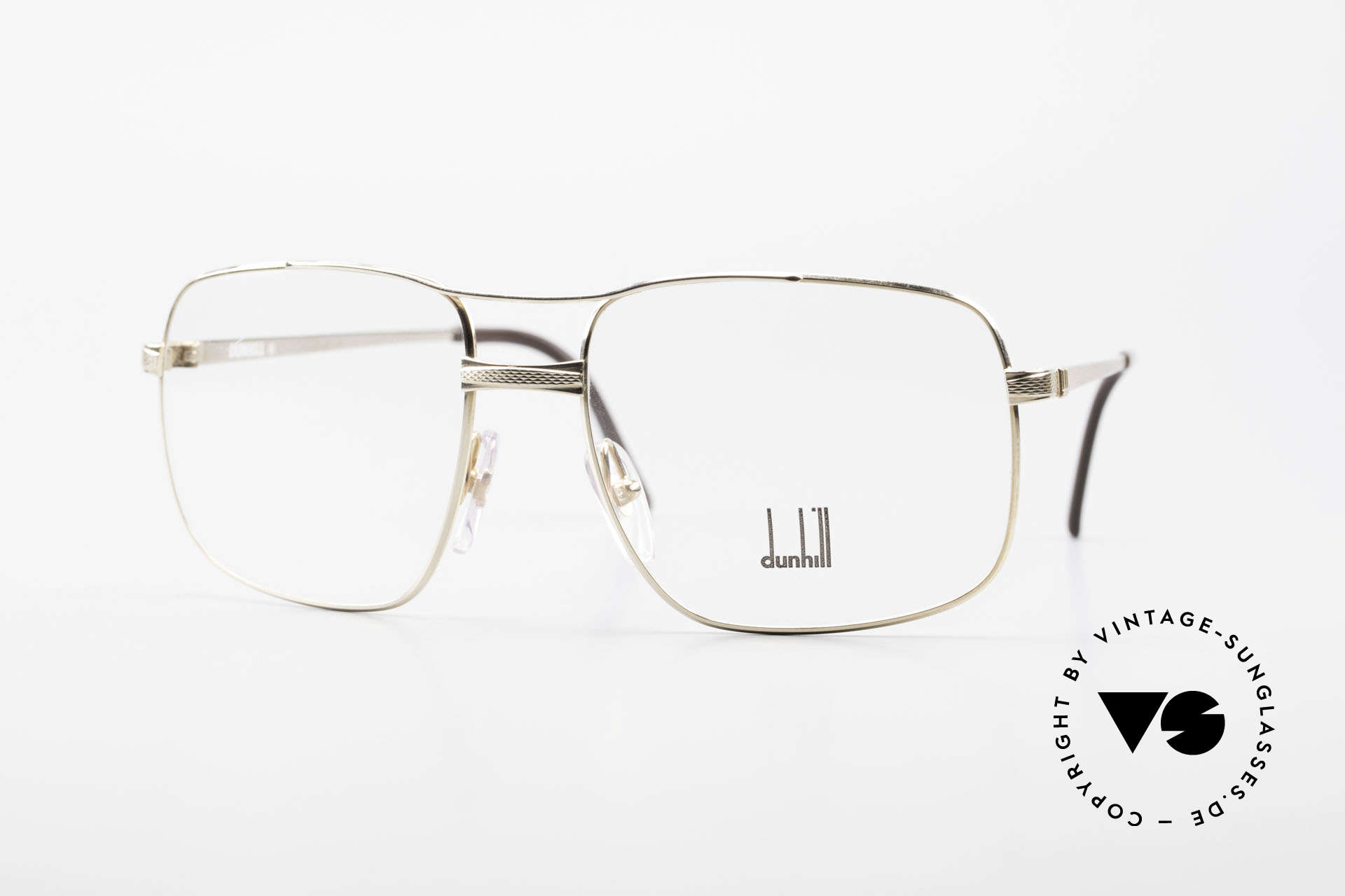 Dunhill 6048 Gold Plated 80's Eyeglasses, vintage Alfred Dunhill luxury eyeglasses from 1987, Made for Men