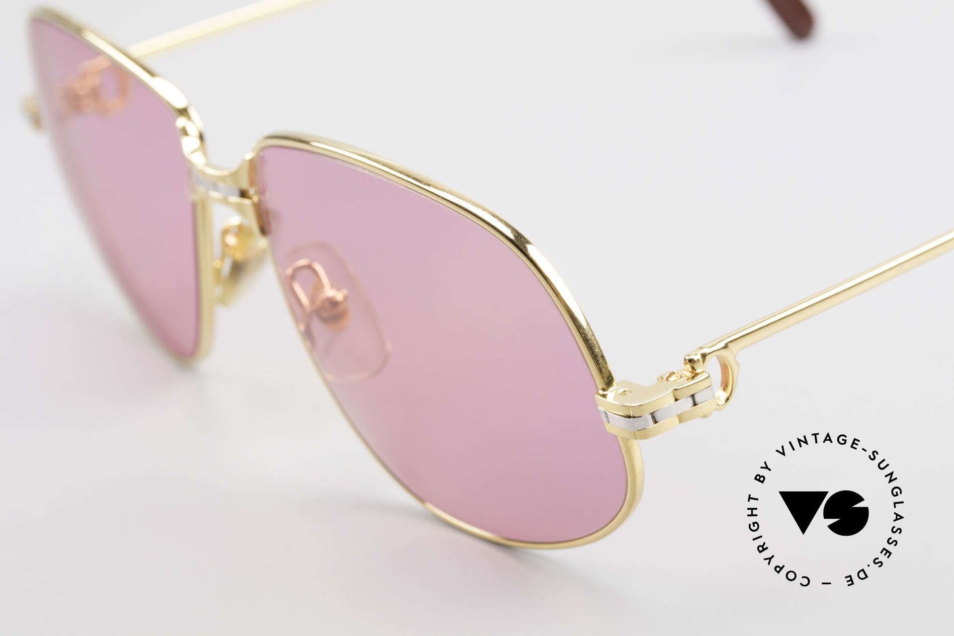 Cartier Panthere G.M. - M Pink Glasses With Chanel Case, 22ct gold-plated frame with new pink sun lenses, 100% UV, Made for Men and Women