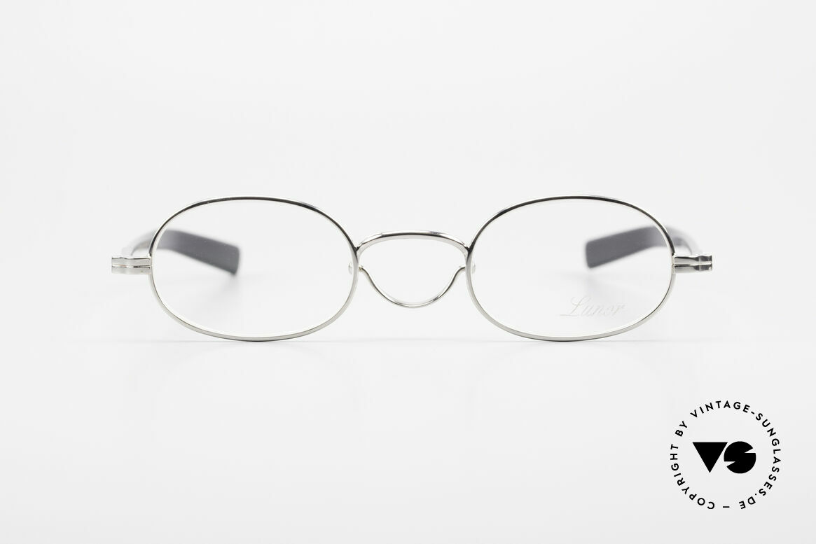 Lunor Swing A 36 Oval Swing Bridge Vintage Glasses, well-known for the "W-bridge" & the plain frame designs, Made for Men and Women