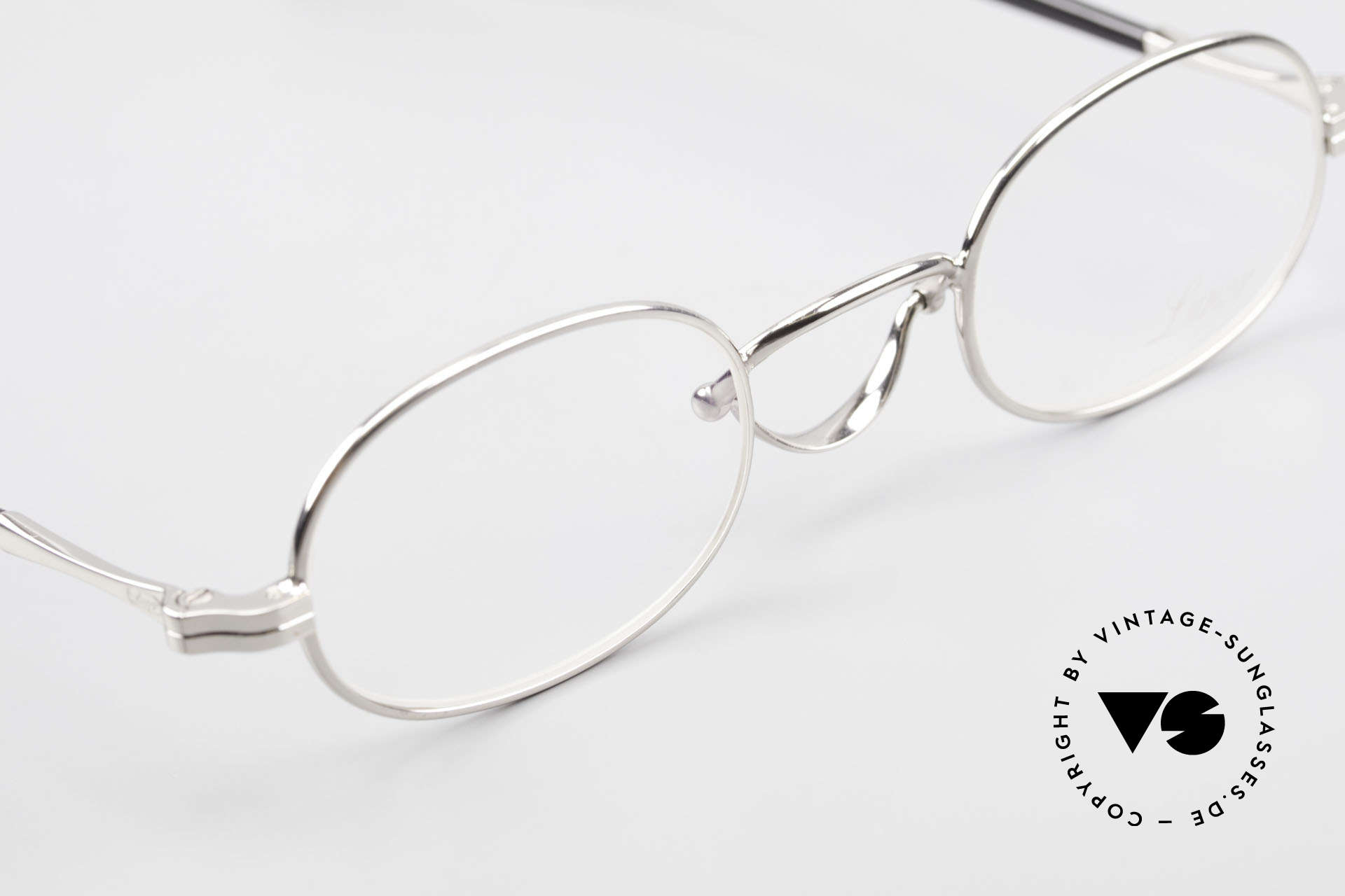 Lunor Swing A 36 Oval Swing Bridge Vintage Glasses, FRAME is PLATINUM-PLATED'; truly sophisticated specs, Made for Men and Women