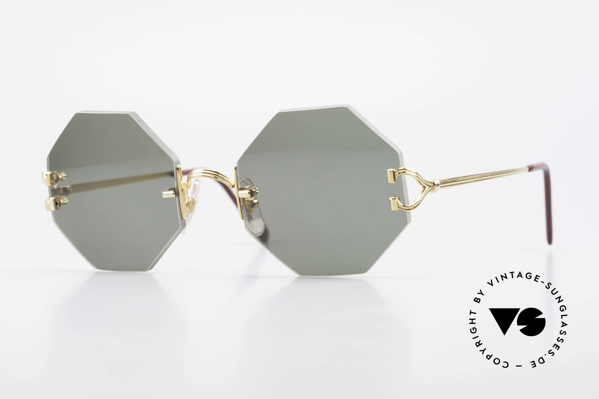 cartier square rimless sunglasses